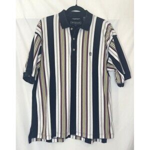 Vintage Siegfried Polo Shirt Men’s Size XL Multicolor Striped Short Sleeve Retro